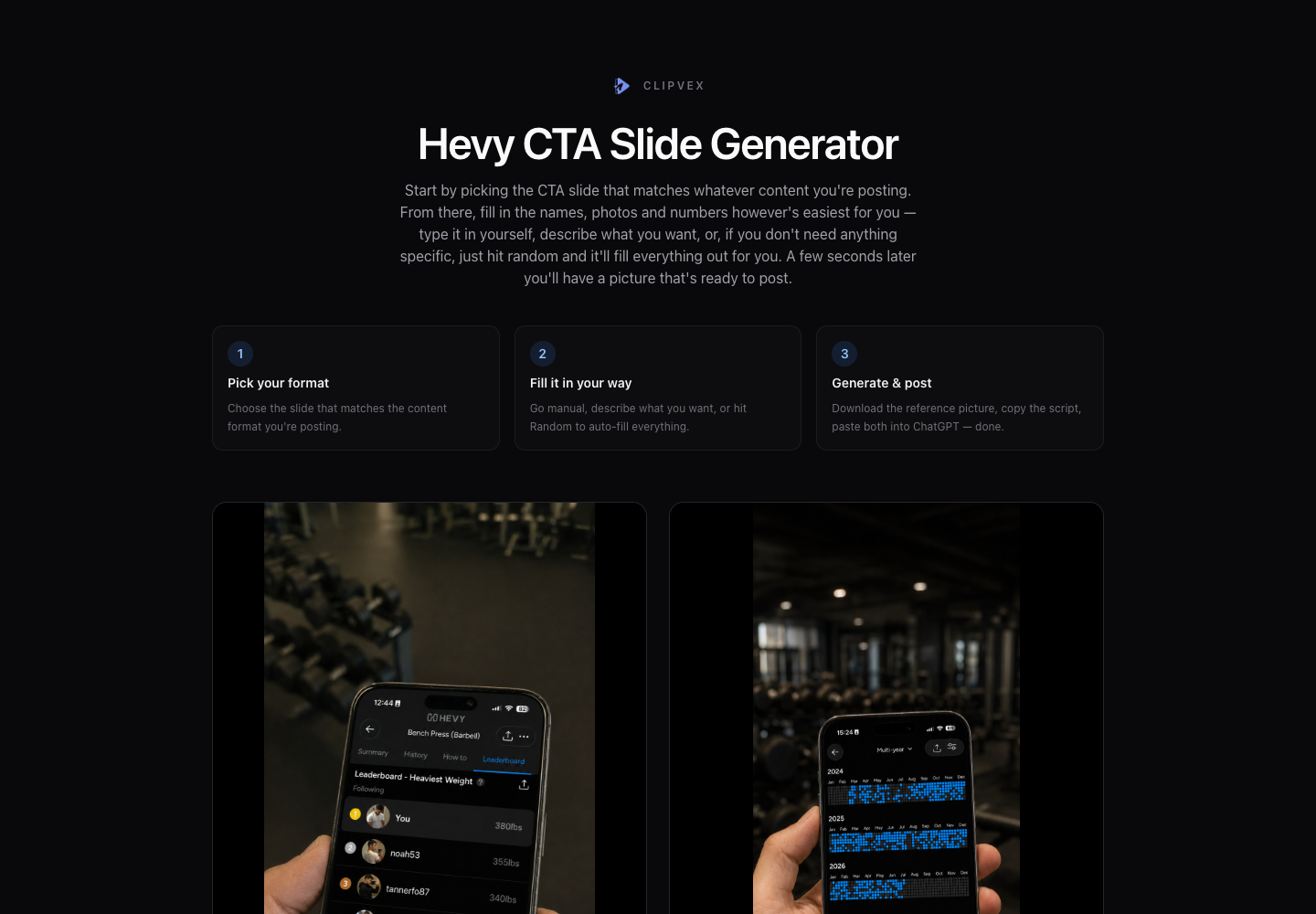Hevy CTA Slide Generator by Clipvex — external reference